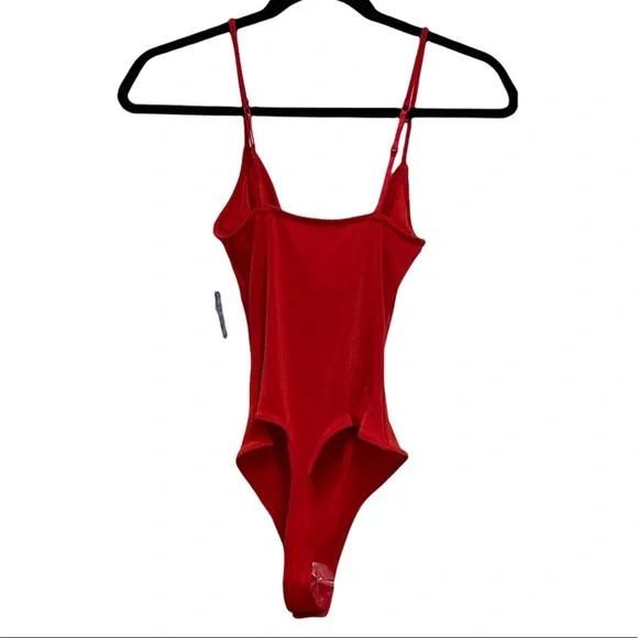 NEW FREE PEOPLE Cowls In The Club Bodysuit Love Glare Red Size XS - Picture 9 of 12